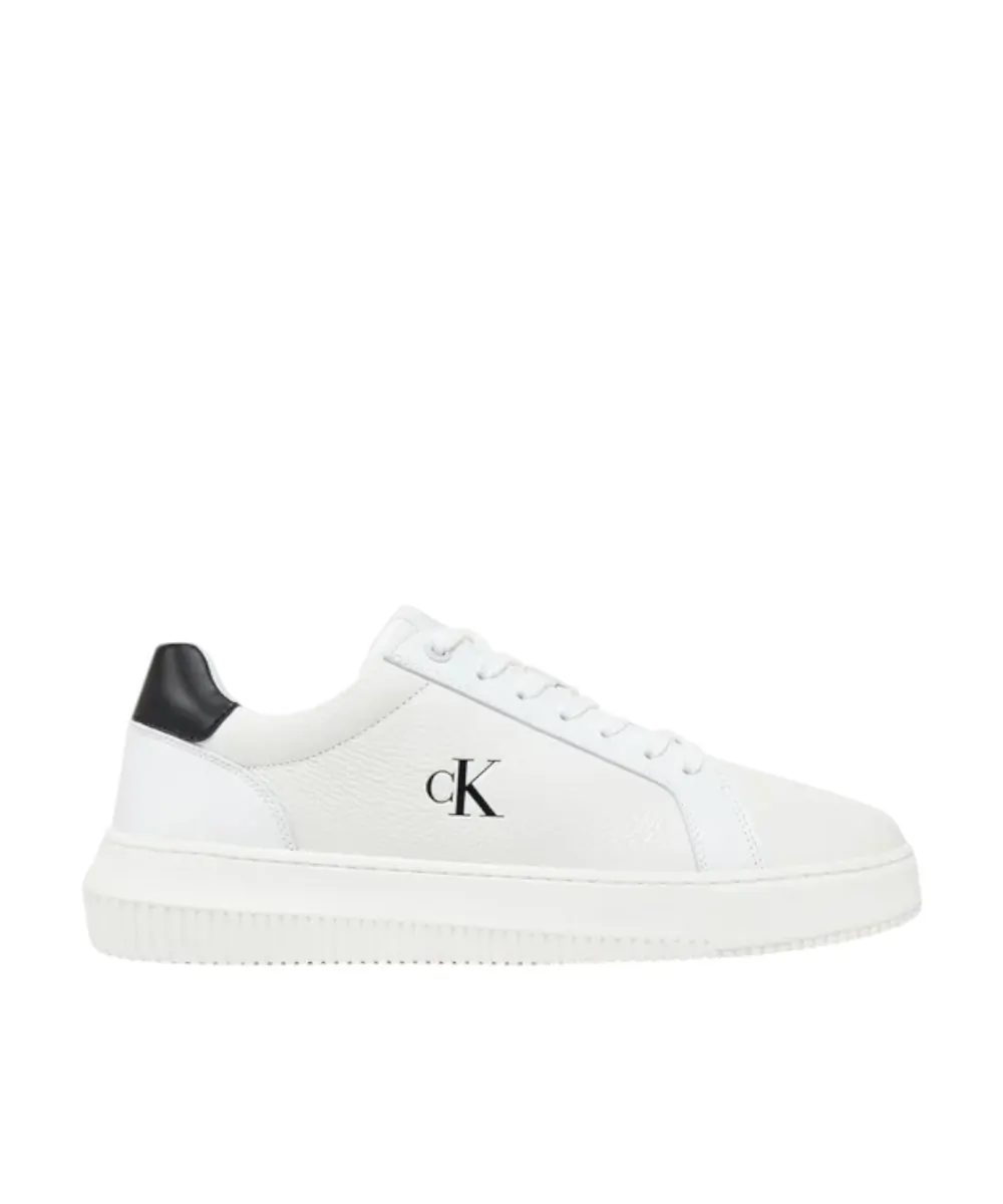 Calvin Klein - Ανδρικά Sneakers Chunky Cupsole Leather YM0YM01198-01W Λευκό