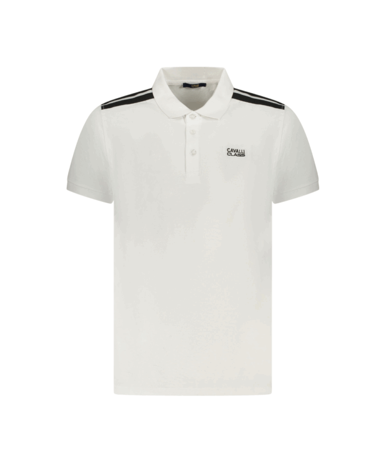 Cavalli Class - Ανδρική Μπλούζα T-Shirt Polo Short Sleeve TXT64DJD060-00533 Λευκό