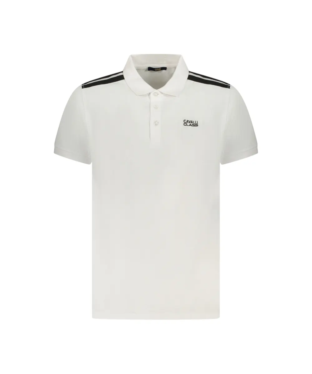 Cavalli Class - Ανδρική Μπλούζα T-Shirt Polo Short Sleeve TXT64DJD060-00533 Λευκό