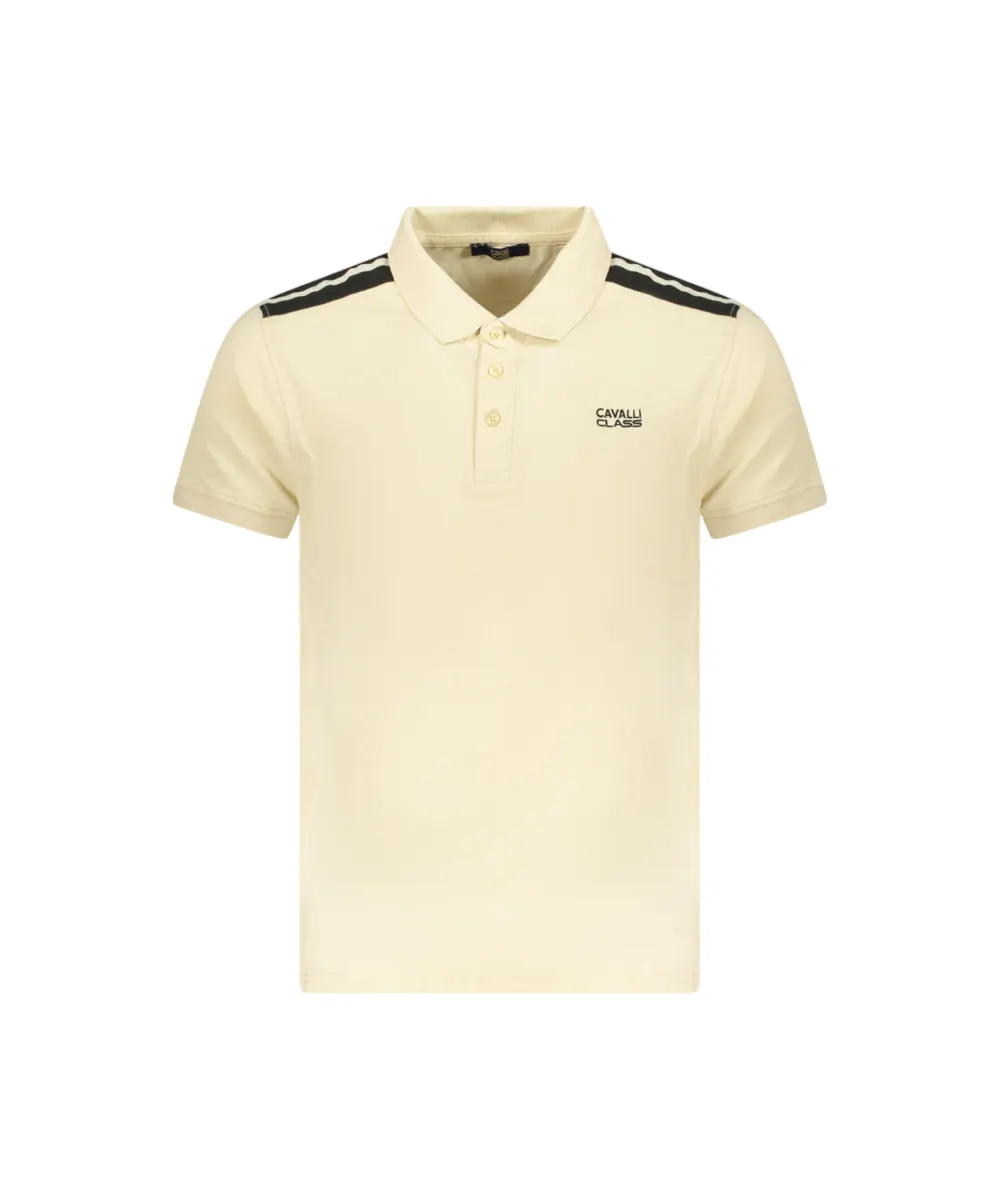 Cavalli Class - Ανδρική Μπλούζα T-Shirt Polo Short Sleeve TXT64DJD060-03528 Μπεζ