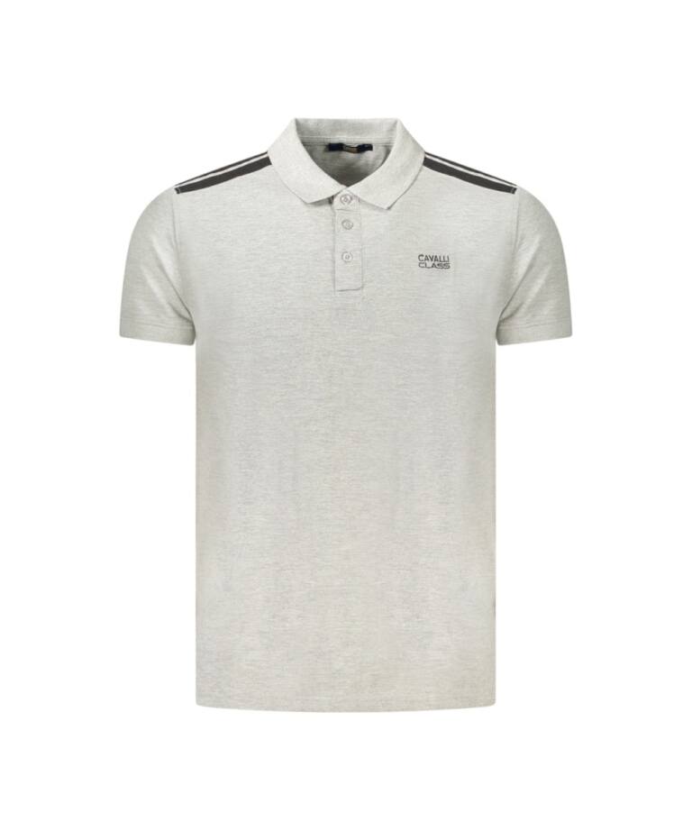Cavalli Class - Ανδρική Μπλούζα T-Shirt Polo Short Sleeve TXT64DJD060-05001 Γκρι