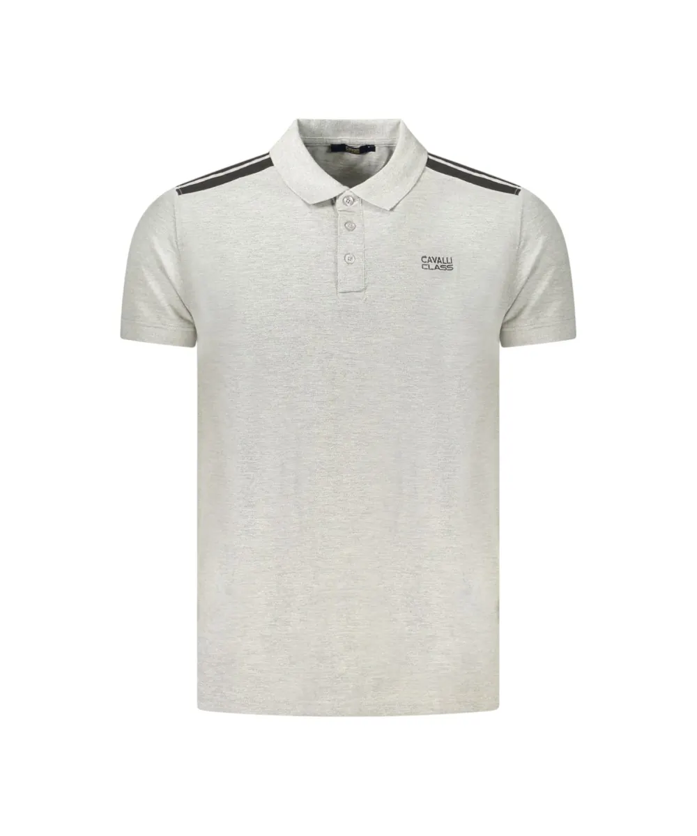 Cavalli Class - Ανδρική Μπλούζα T-Shirt Polo Short Sleeve TXT64DJD060-05001 Γκρι