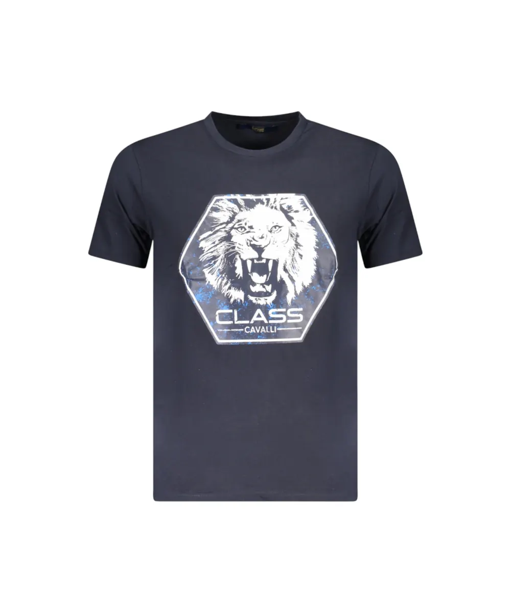 Cavalli Class - Ανδρική Μπλούζα T-Shirt Κοντομάνικη Short Sleeve TXT60PJD060-04502 Μπλε