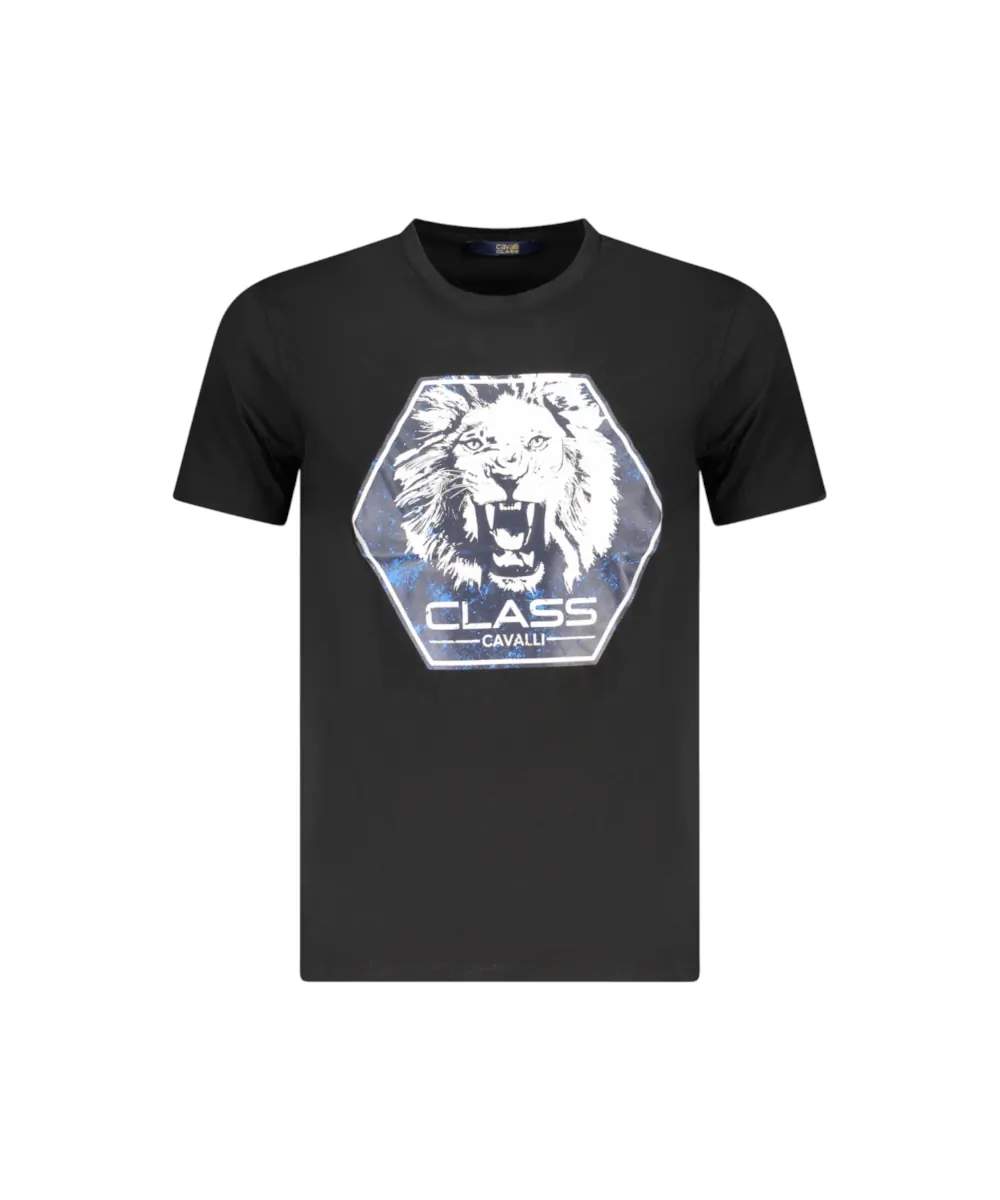 Cavalli Class - Ανδρική Μπλούζα T-Shirt Κοντομάνικη Short Sleeve TXT60PJD060-05051 Μαύρο