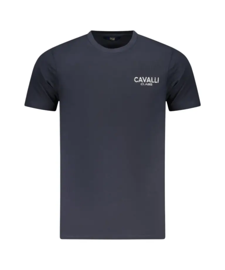 Cavalli Class - Ανδρική Μπλούζα T-Shirt Κοντομάνικη Short Sleeve TXT61JJD060-04502 Μπλε