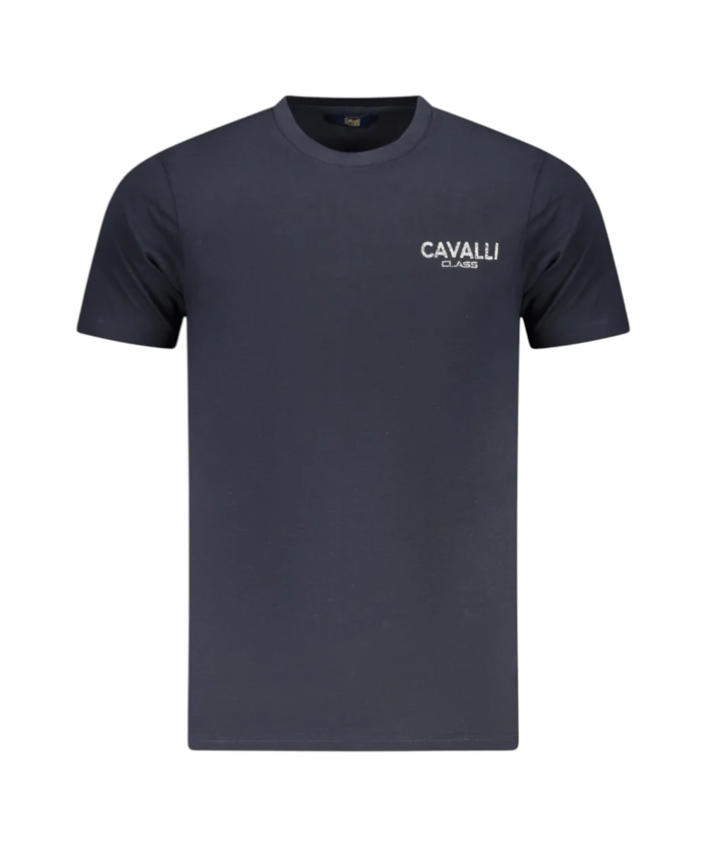 Cavalli Class - Ανδρική Μπλούζα T-Shirt Κοντομάνικη Short Sleeve TXT61JJD060-04502 Μπλε
