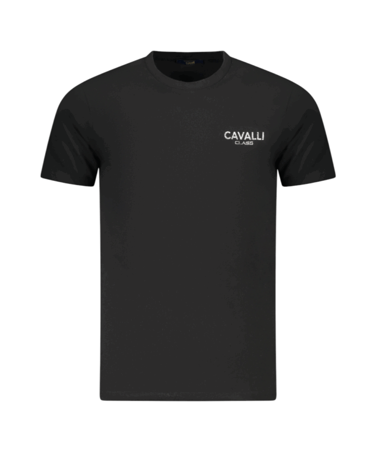 Cavalli Class - Ανδρική Μπλούζα T-Shirt Κοντομάνικη Short Sleeve TXT61JJD060-05051 Μαύρο