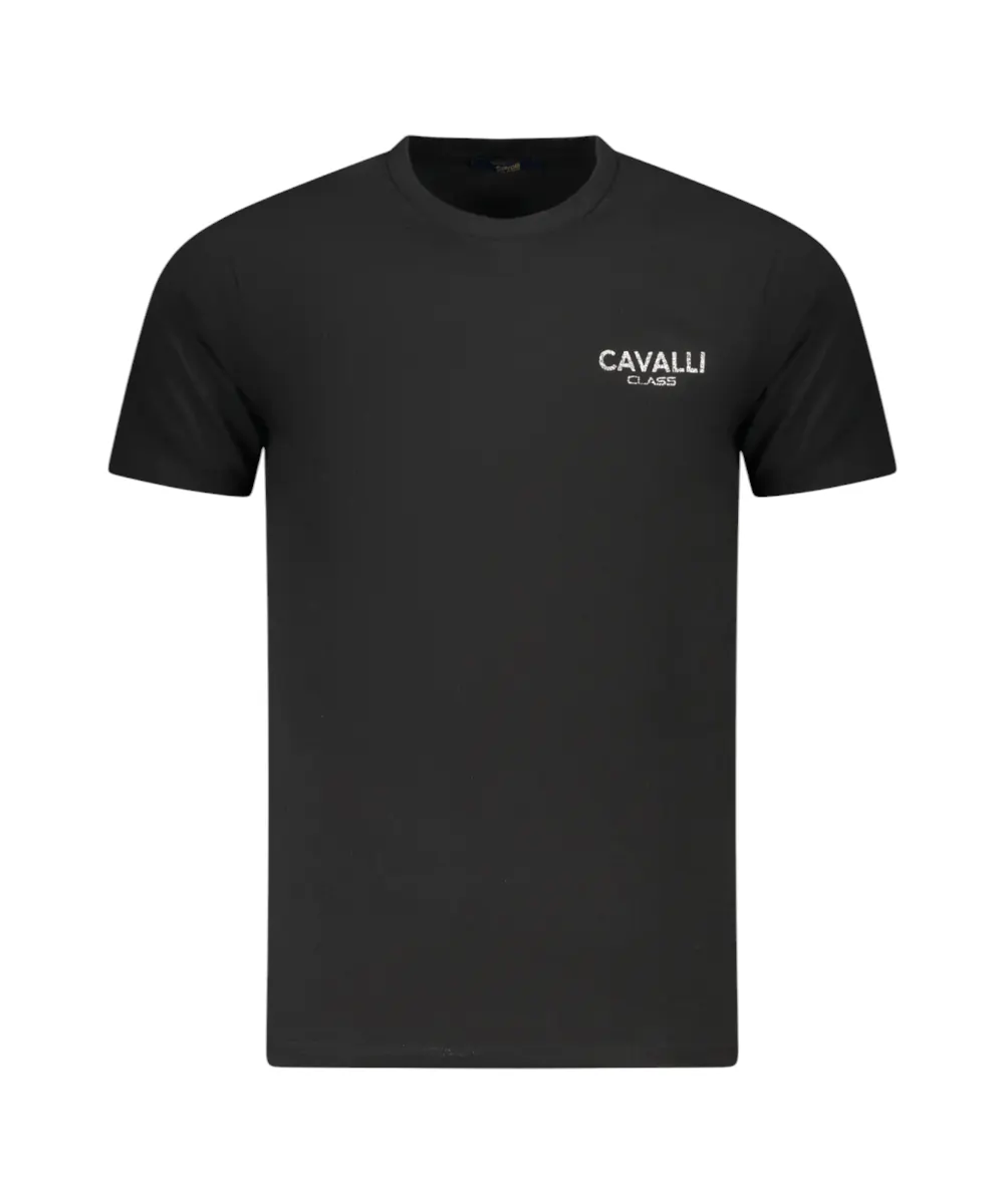 Cavalli Class - Ανδρική Μπλούζα T-Shirt Κοντομάνικη Short Sleeve TXT61JJD060-05051 Μαύρο
