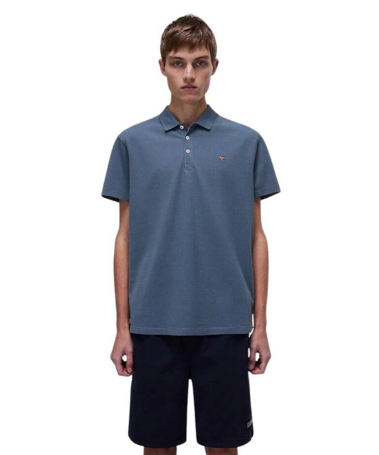 Napapijri - Ανδρικό T-shirt Polo Ealis SS Regular Fit NP0A4H8B-G1Y Γκρι