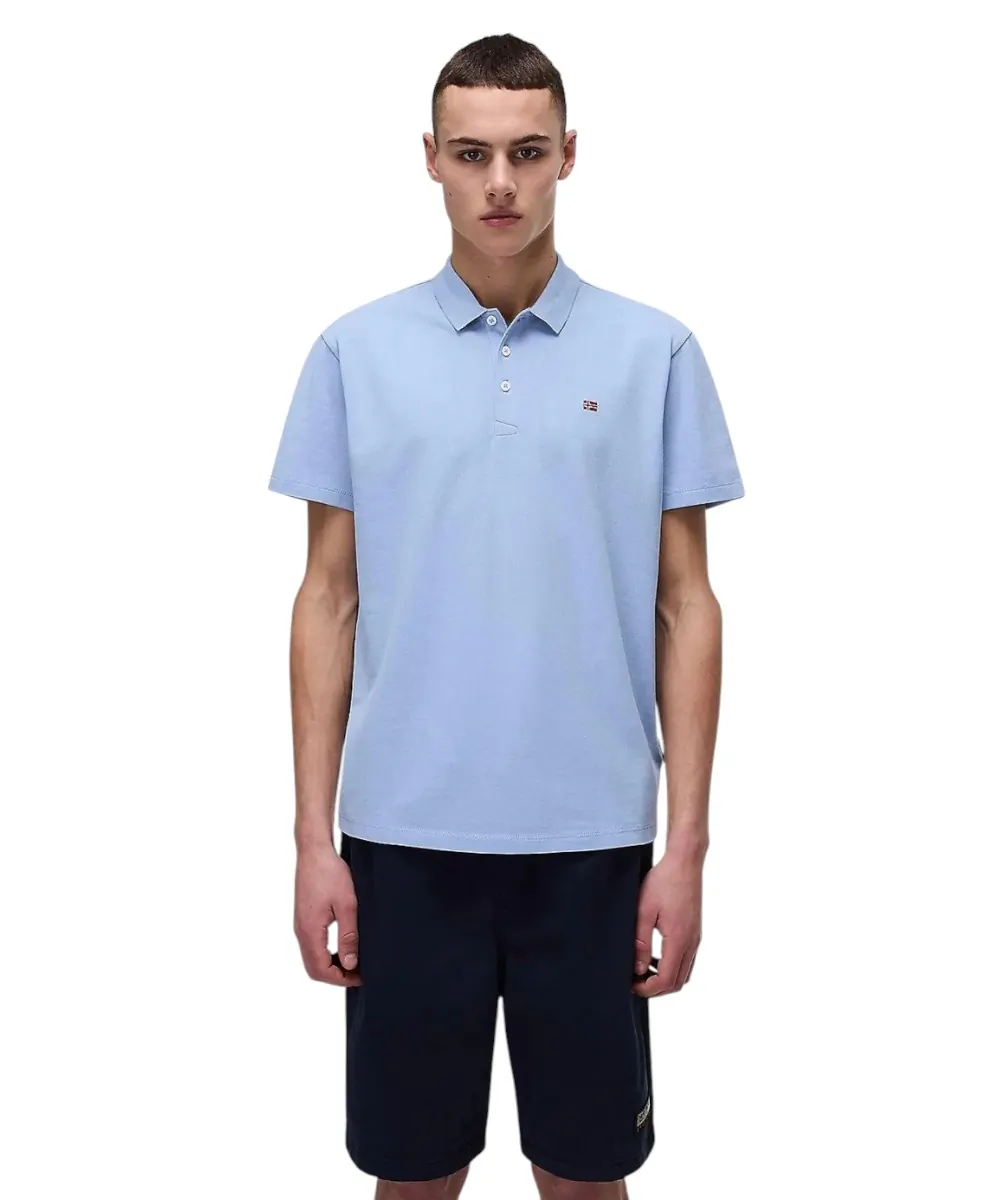 Napapijri - Ανδρικό T-shirt Polo Ealis SS Regular Fit NP0A4H8B-I83 Γαλάζιο