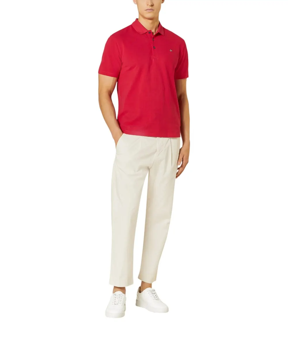 Napapijri - Ανδρικό T-shirt Polo Ealis SS Regular Fit NP0A4H8B-R25 Κόκκινο