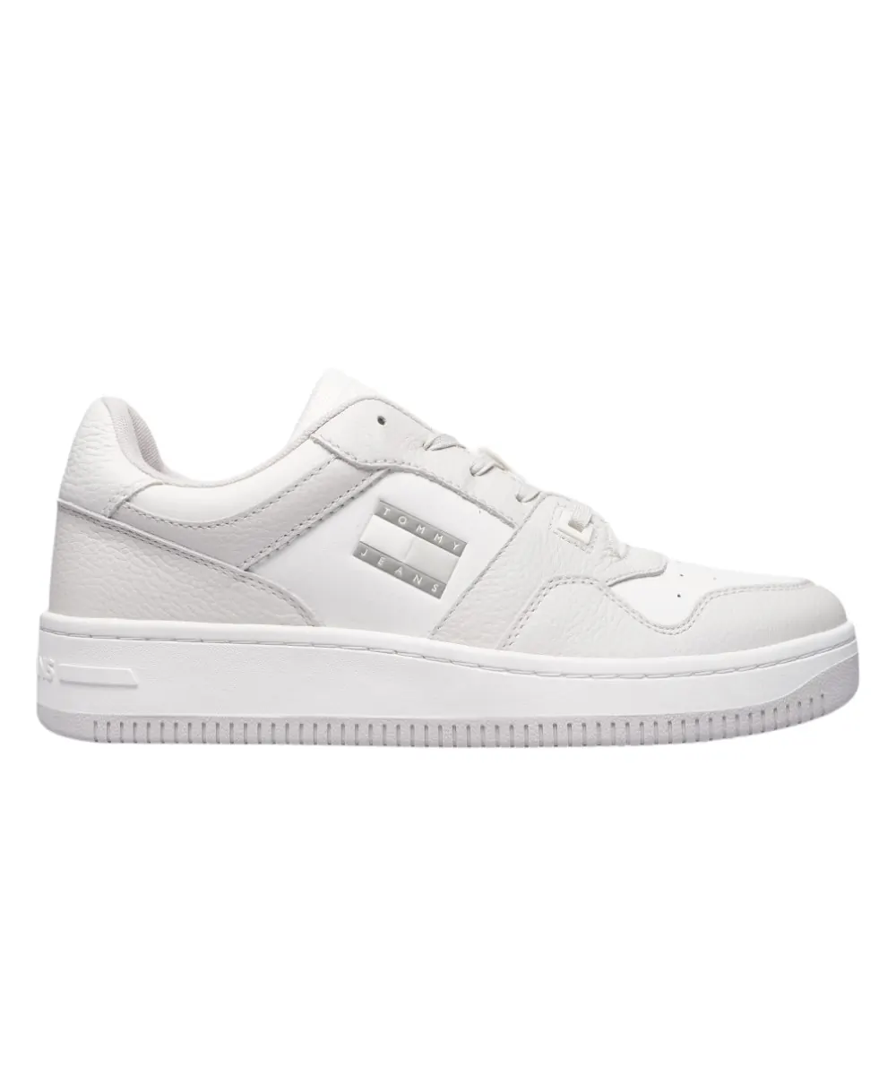 Tommy Hilfiger - Ανδρικά Sneakers Retro Basket Cupsole Tumble EM0EM01513-P06 Λευκό