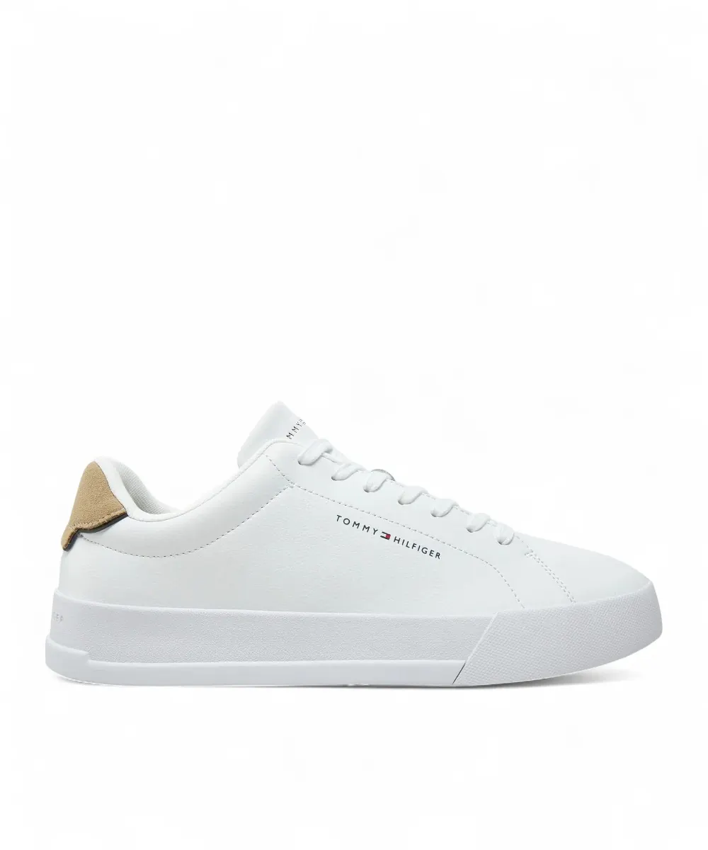 Tommy Hilfiger - Ανδρικά Sneakers Th Court Lth Detail Ess FM0FM05367-0LC Λευκό