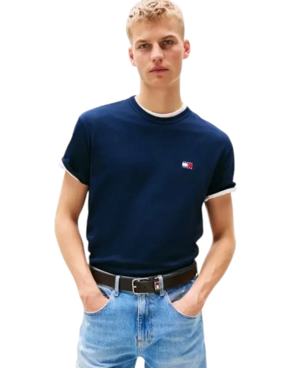 Tommy Hilfiger - Ανδρικό T-shirt Badge Regular Fit DM0DM20322-C1G Μπλε
