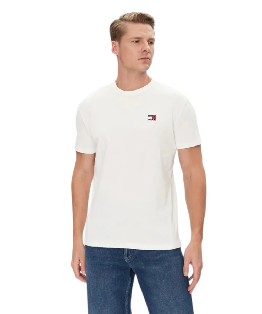 Tommy Hilfiger - Ανδρικό T-shirt Badge Regular Fit DM0DM20322-YBL Εκρού