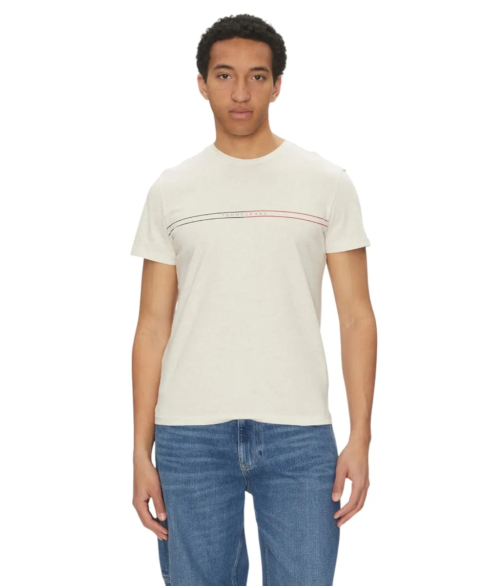 Tommy Hilfiger - Ανδρικό T-shirt Entry Graphic Tee Ext Slim Fit DM0DM20779-AE3 Μπεζ