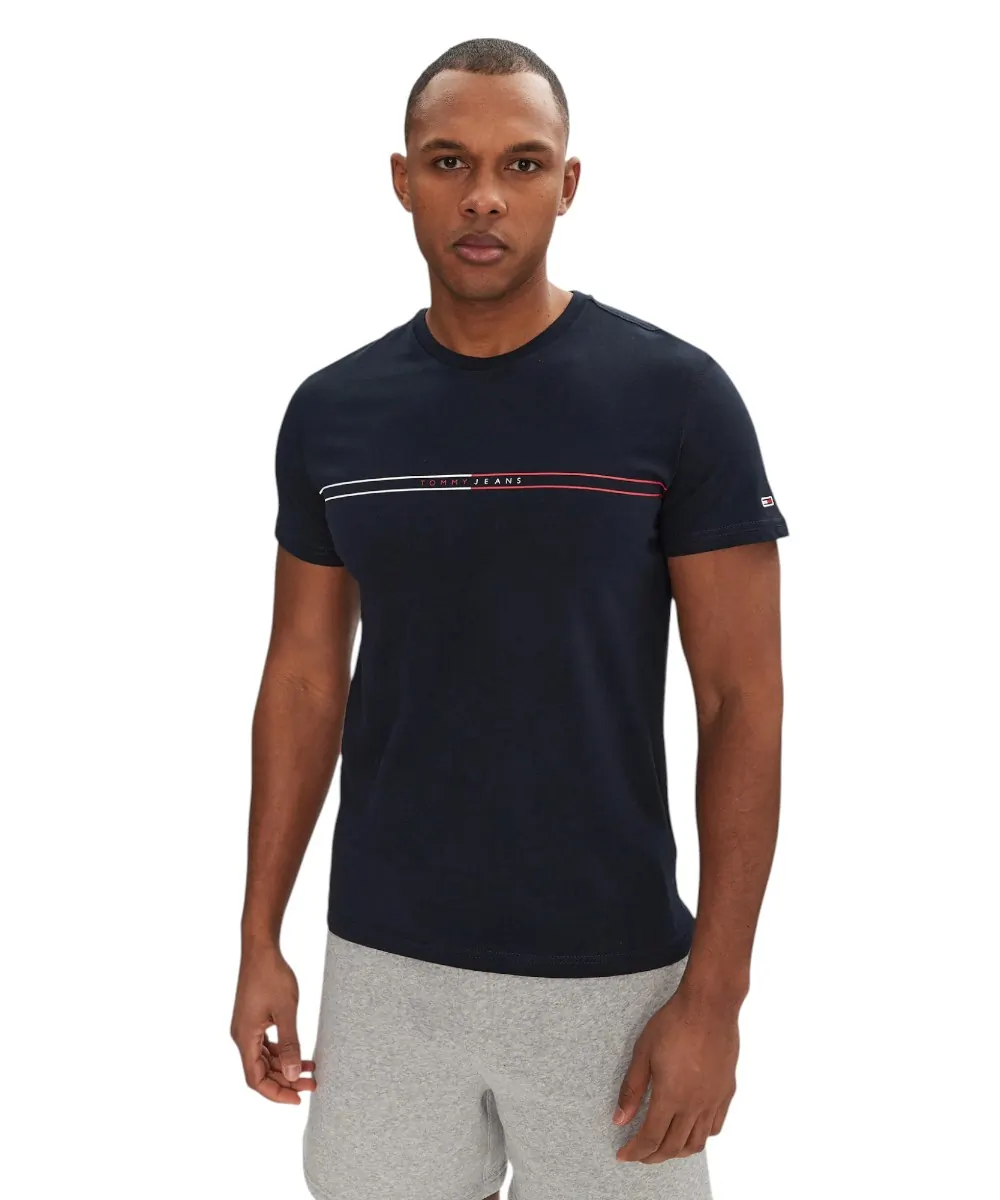 Tommy Hilfiger - Ανδρικό T-shirt Entry Graphic Tee Ext Slim Fit DM0DM20779-C1G Μπλε Ναυτικό
