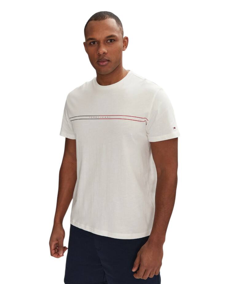Tommy Hilfiger - Ανδρικό T-shirt Entry Graphic Tee Ext Slim Fit DM0DM20779-YBL Λευκό