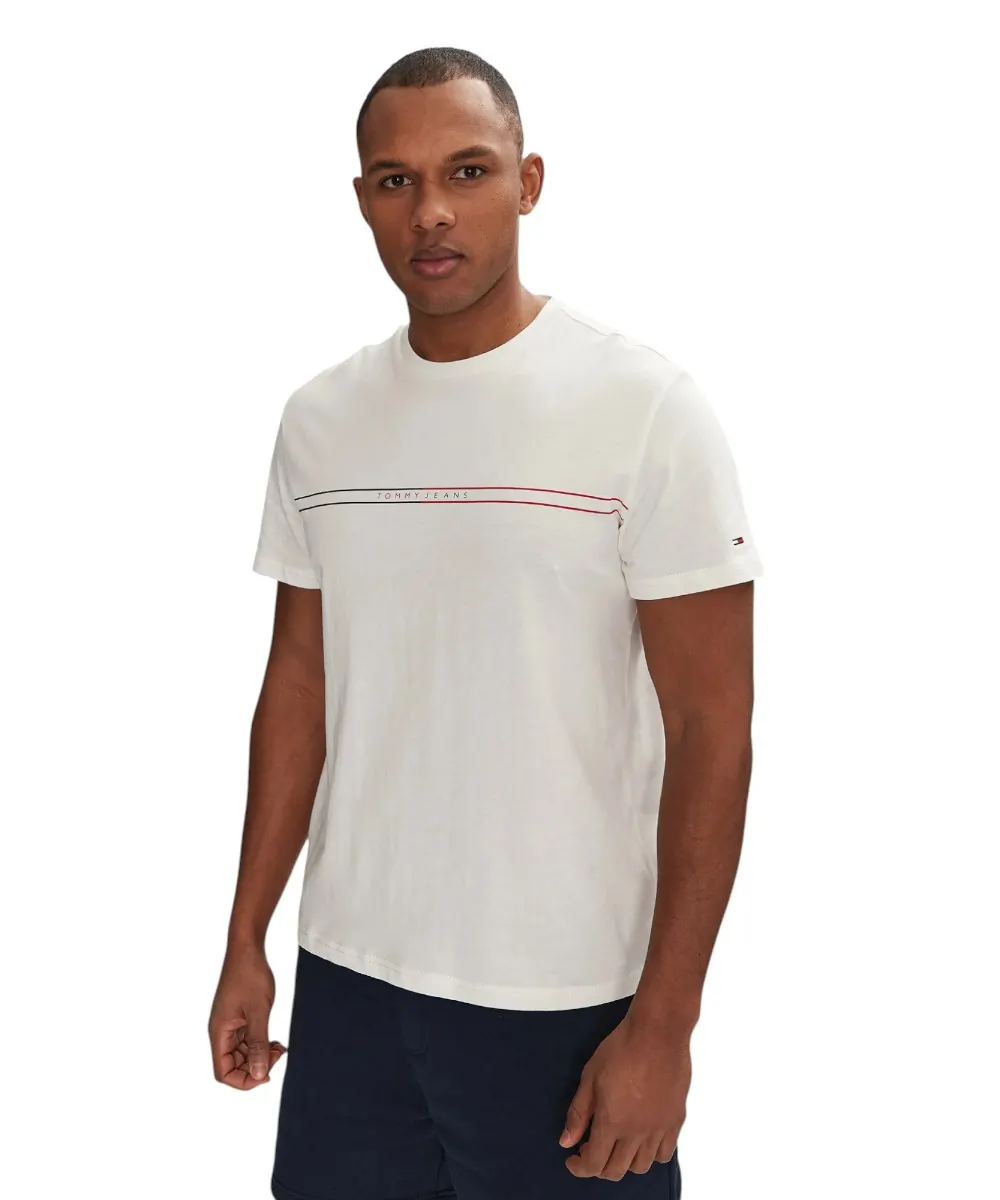 Tommy Hilfiger - Ανδρικό T-shirt Entry Graphic Tee Ext Slim Fit DM0DM20779-YBL Λευκό