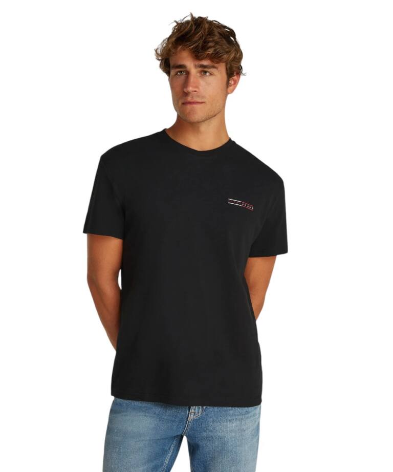 Tommy Hilfiger - Ανδρικό T-shirt b Reg Graphic Slub Ext Regular Fit DM0DM21303-BDS Μαύρο