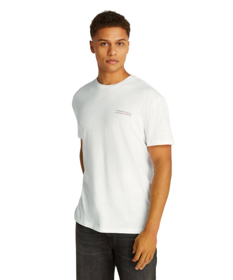 Tommy Hilfiger - Ανδρικό T-shirt b Reg Graphic Slub Ext Regular Fit DM0DM21303-YBL Εκρού