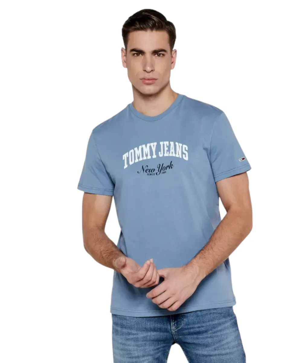 Tommy Hilfiger - Ανδρικό T-shirt με Λογότυπο DM0DM20362-DY6 Γαλάζιο
