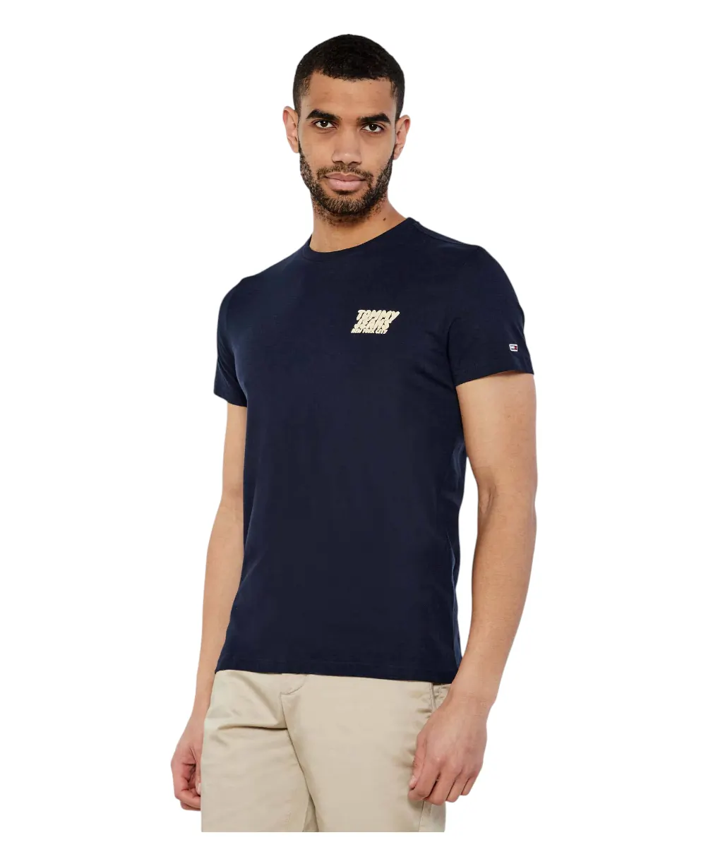 Tommy Hilfiger - Ανδρικό T-shirt με Λογότυπο DM0DM21863-C1G Μπλε