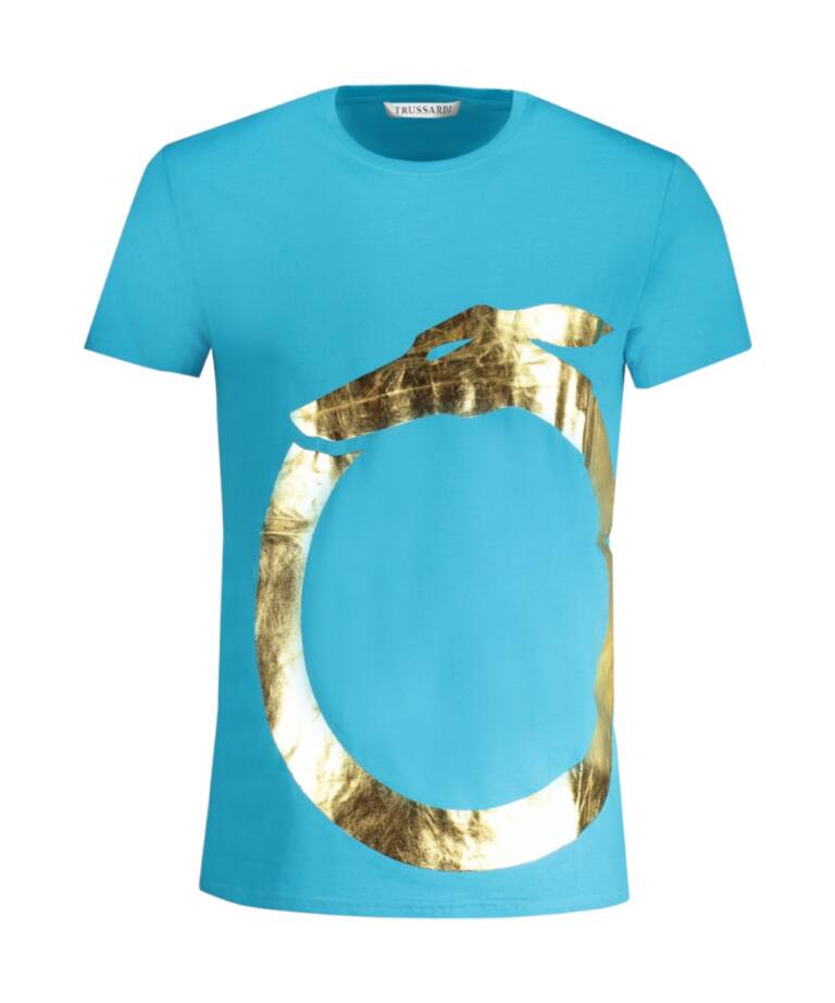 Trussardi Jeans - Ανδρικό T-Shirt TRU2MTS01-12TEAL Γαλάζιο