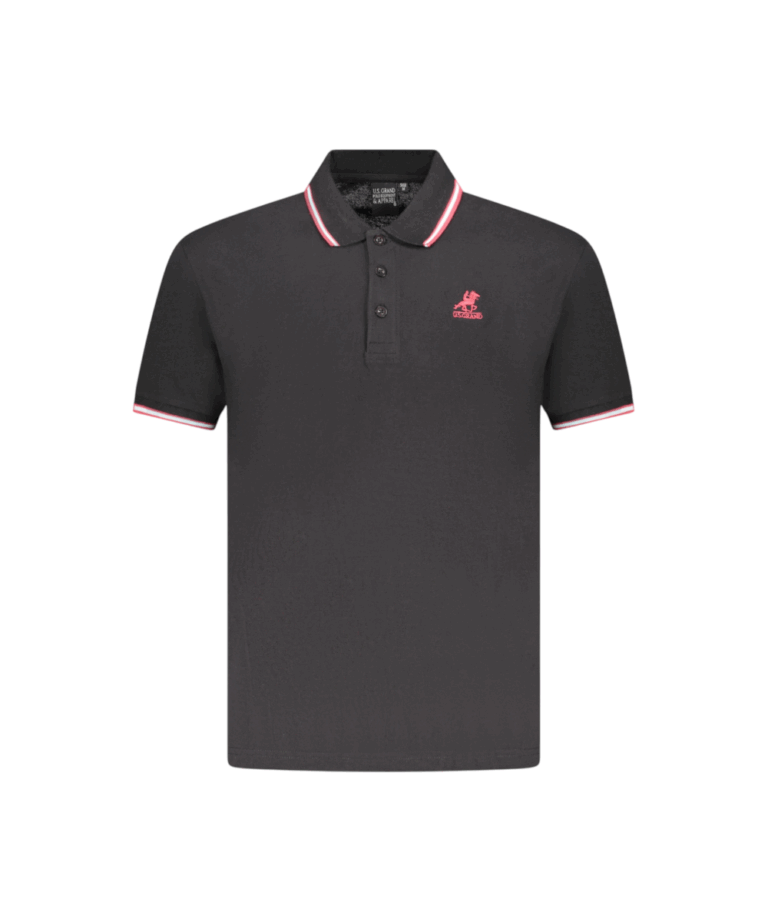 U.S. Grand Polo - Ανδρικό T-shirt Polo AU02660-23NERO Μαύρο