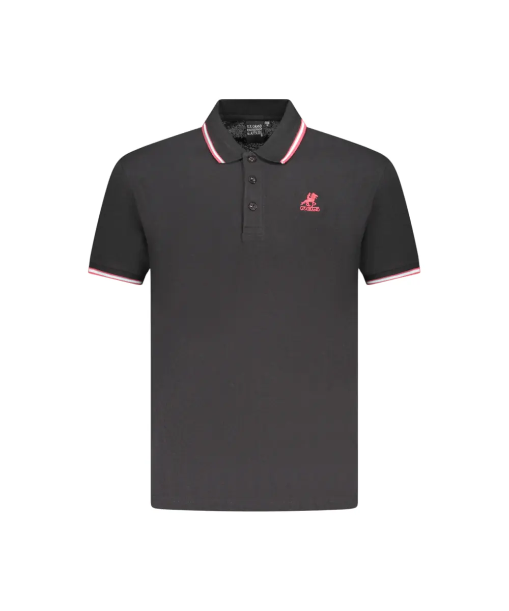U.S. Grand Polo - Ανδρικό T-shirt Polo AU02660-23NERO Μαύρο