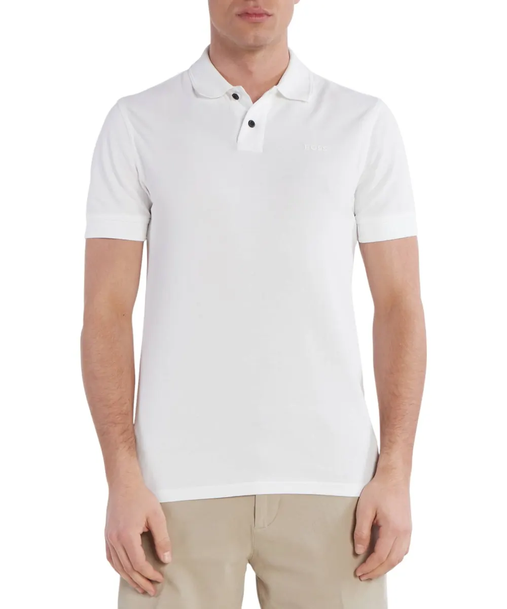 Boss - Ανδρικό Polo T-shirt Prime 50507813-100 Λευκό