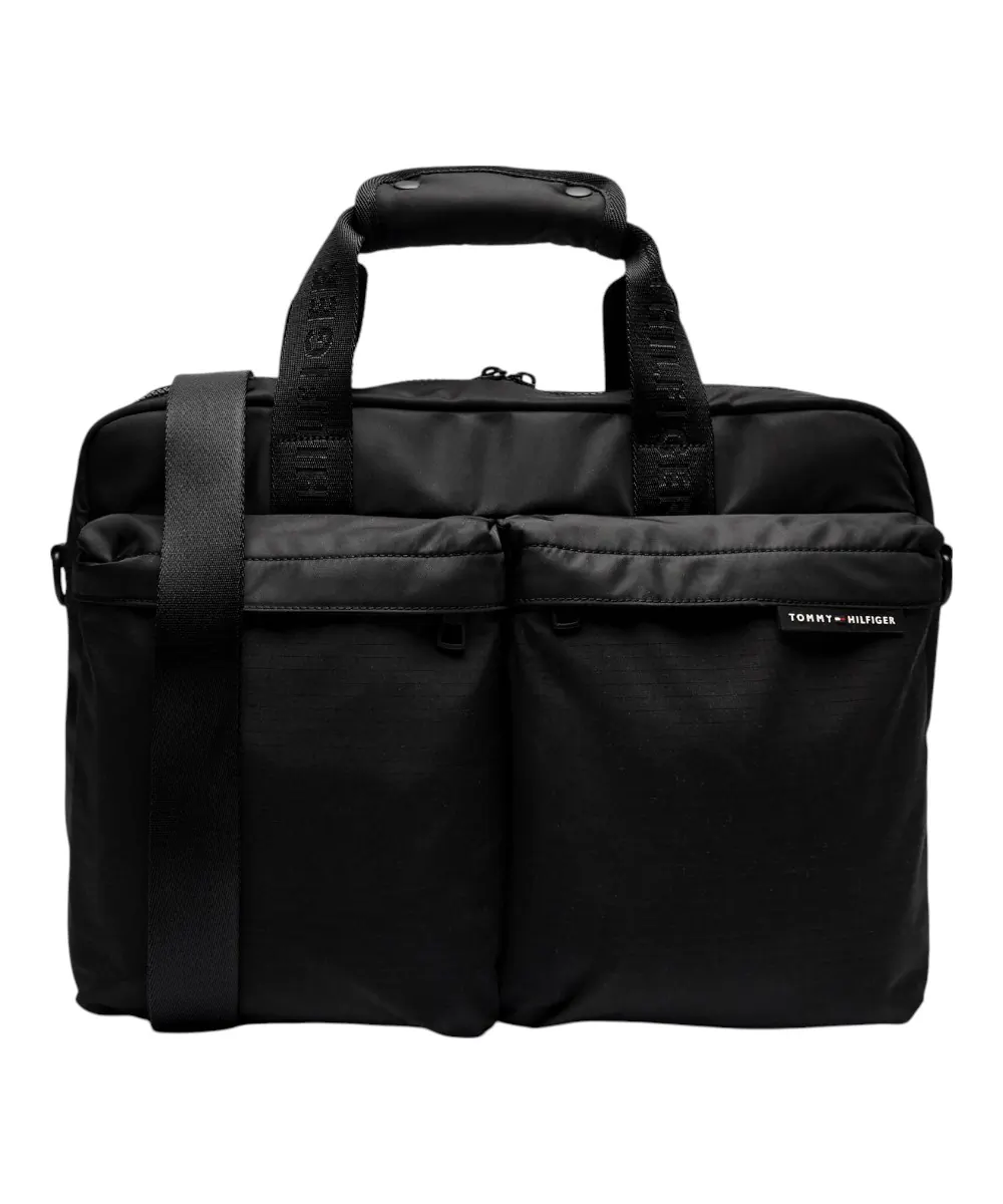Tommy Hilfiger - Ανδρικός Χαρτοφύλακας Th Element Repreve Computer Bag AM0AM13103-BDS Μαύρο