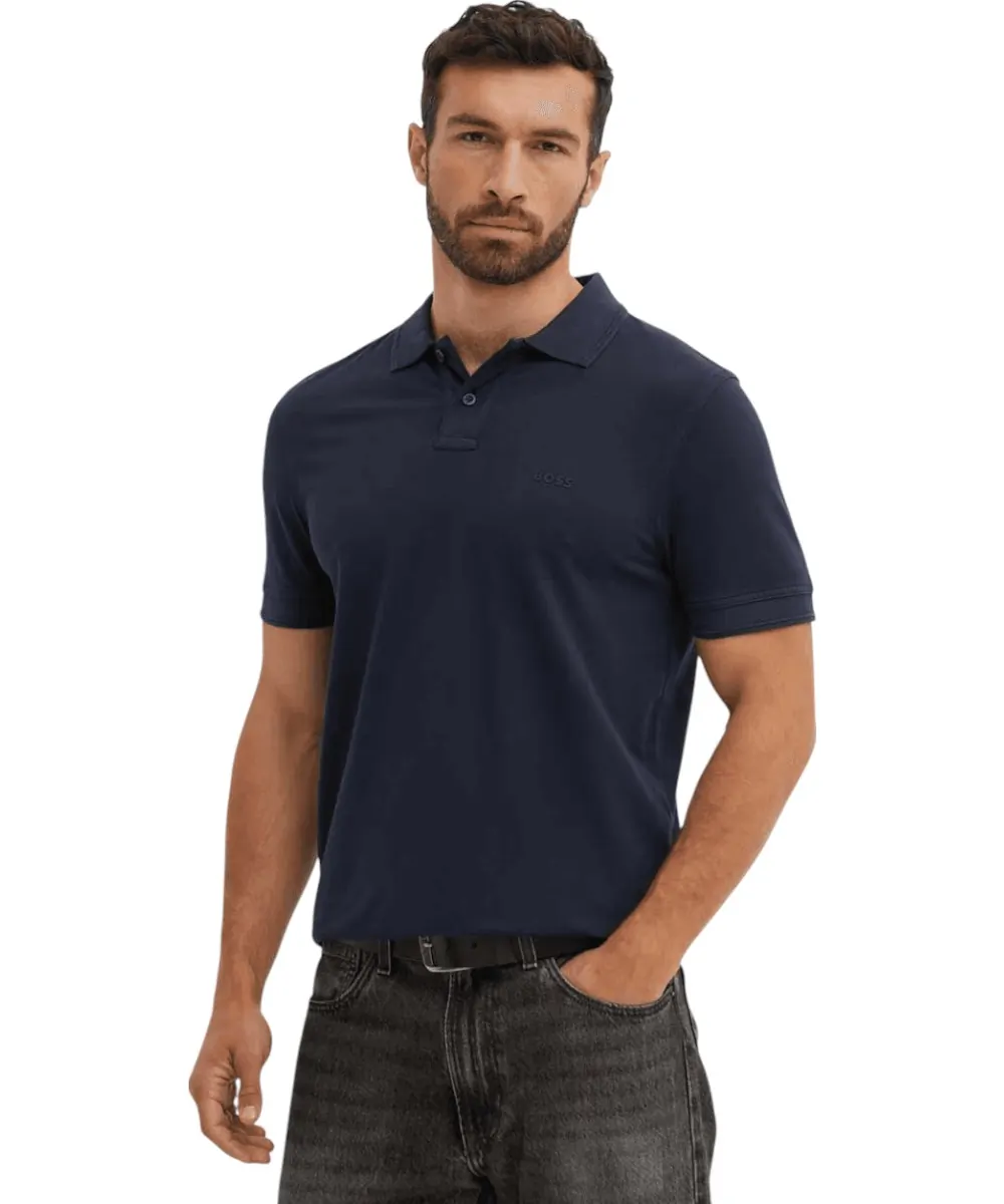 Boss - Ανδρικό Polo T-shirt Prime 50507813-404 Μπλε Σκούρο