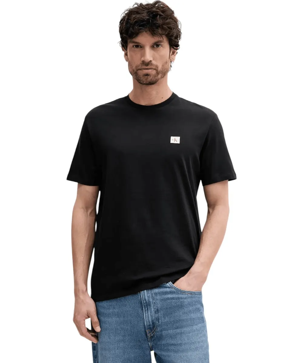 Calvin Klein - Ανδρικό T-shirt Cotton Badge Regular Fit LV04RC272G-UB1 Μαύρο