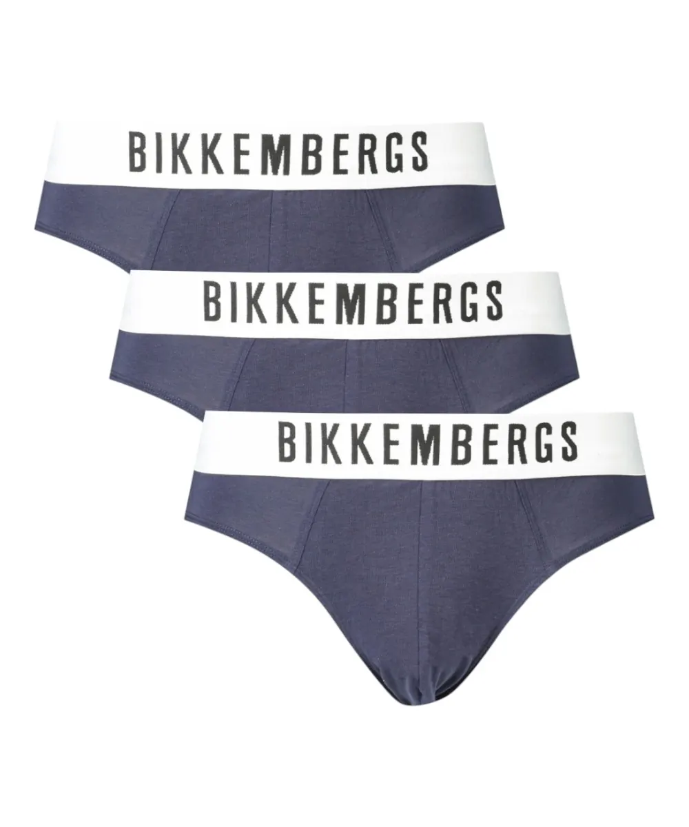 Bikkembergs - Ανδρικά Σλιπ 3Pack BKK1USP10TR-NAVY Μπλε Σκούρο