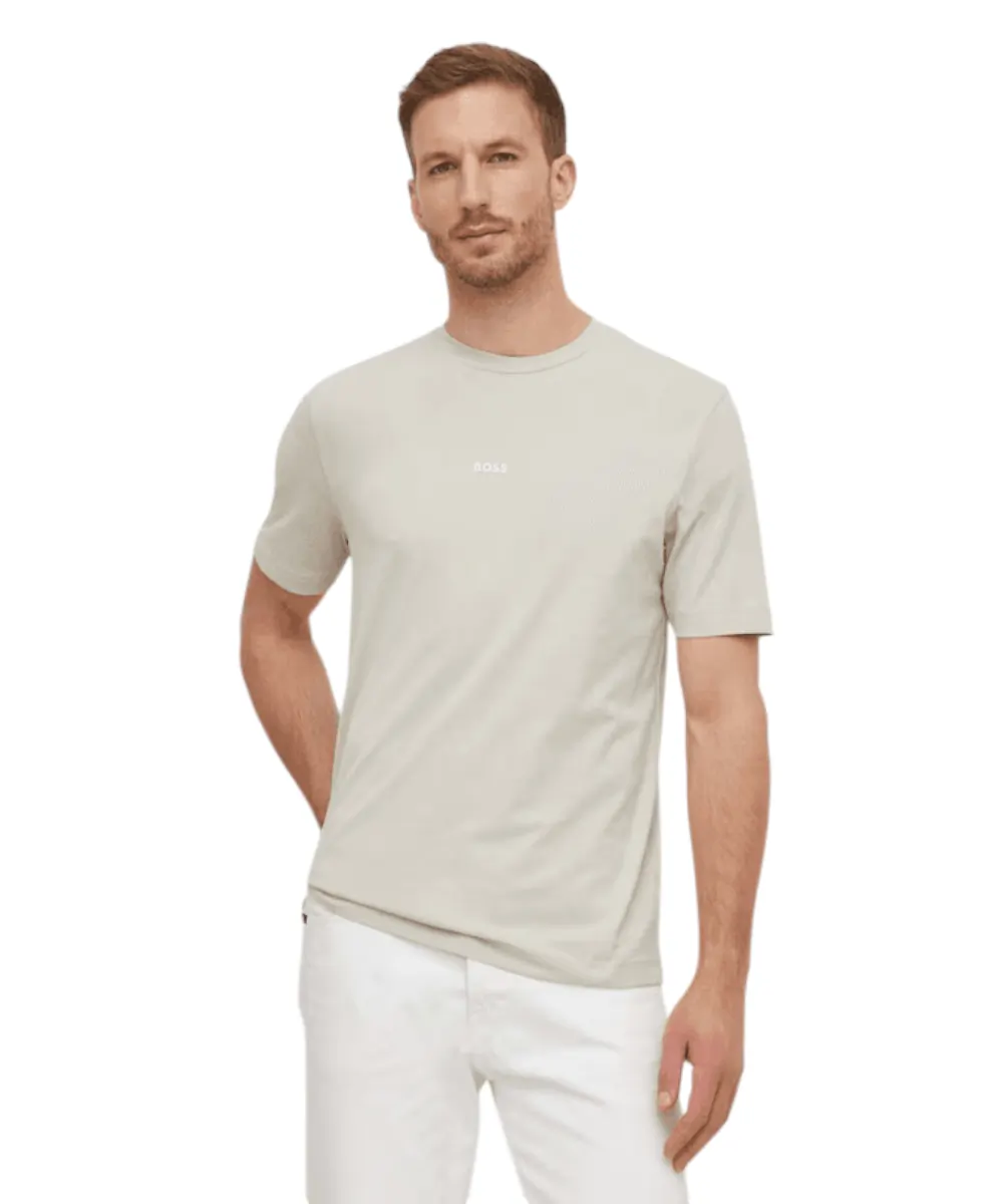 Hugo Boss - Ανδρικό T-shirt Tchup Relaxed Fit 50473278-271 Εκρού