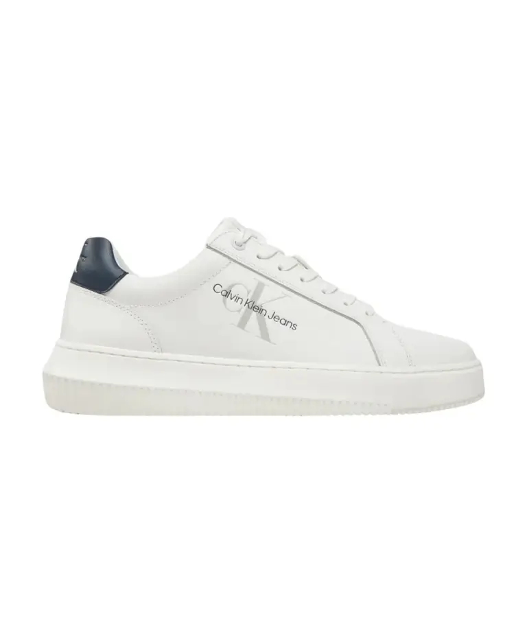 Calvin Klein - Cupsole Mono Lth Ανδρικά Chunky Sneakers YM0YM00681-YAF Λευκό