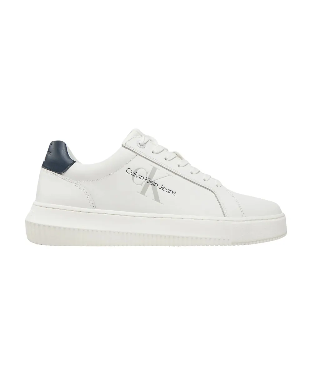 Calvin Klein - Cupsole Mono Lth Ανδρικά Chunky Sneakers YM0YM00681-YAF Λευκό