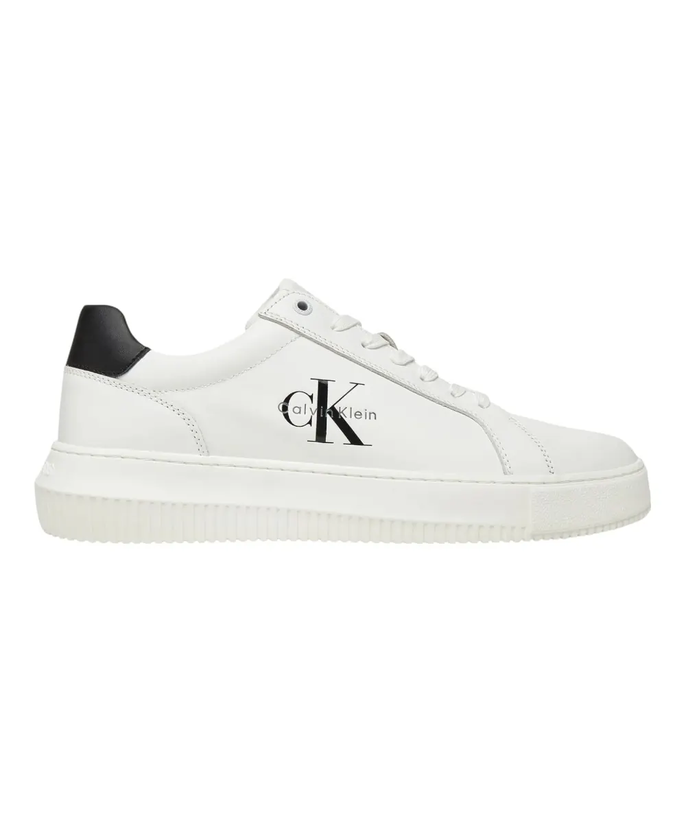 Calvin Klein - Ανδρικά Sneakers Chunky Cupsole Mono Lth Bright YM0YM01317-0LD Λευκό