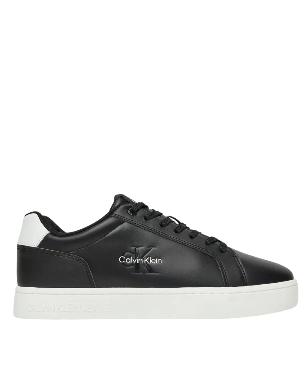 Calvin Klein - Ανδρικά Δερμάτινα Sneakers Classic Cupsole Monogram YM0YM01369-0GM Μαύρο