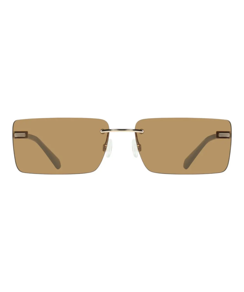 Calvin Klein - Γυναικεία Γυαλιά Ηλίου CKJ25206S-719 με Μπεζ Μεταλλικό Σκελετό και Μπεζ Φακό