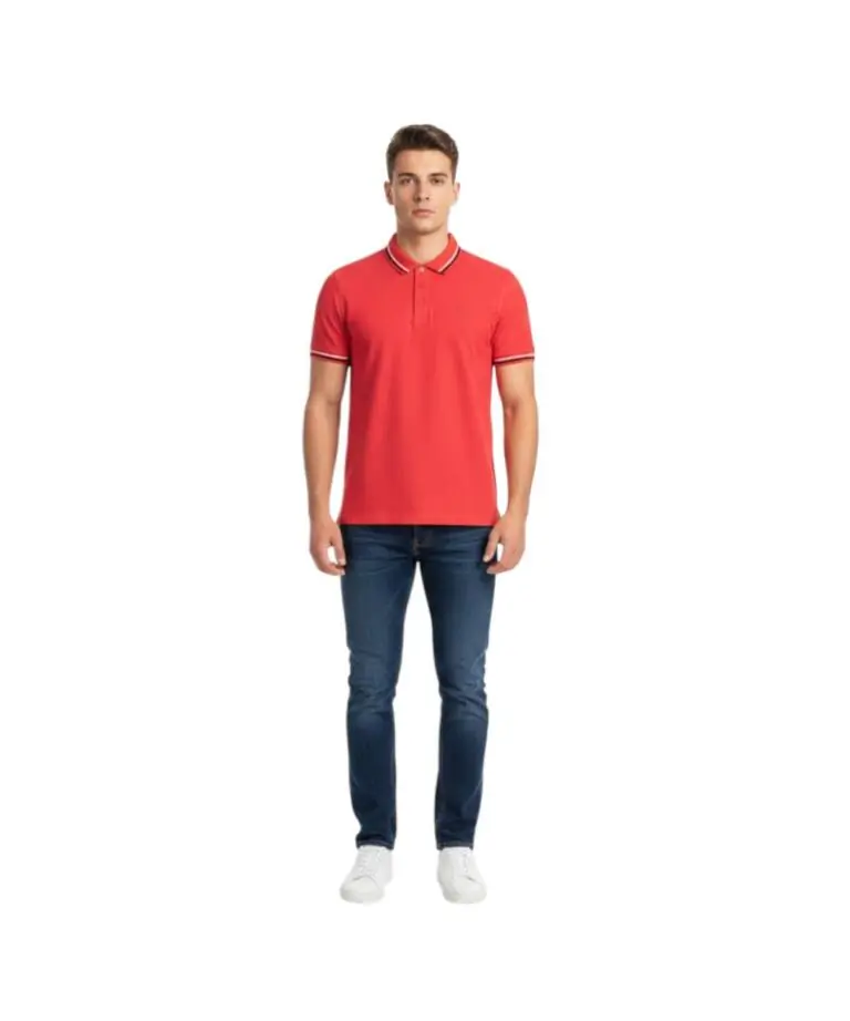 Cavalli Class - Ανδρική Μπλούζα Κοντομάνικη Polo Πικέ QXT64XKB002-02000 Κόκκινο