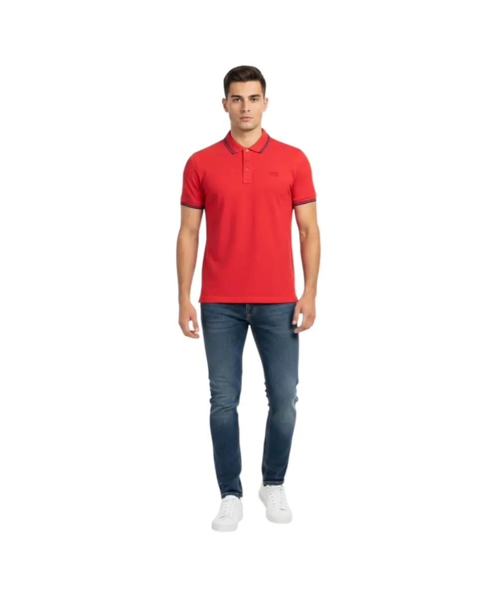 Cavalli Class - Ανδρική Μπλούζα Κοντομάνικη Polo Πικέ QXT64XKB002-02001 Κόκκινο