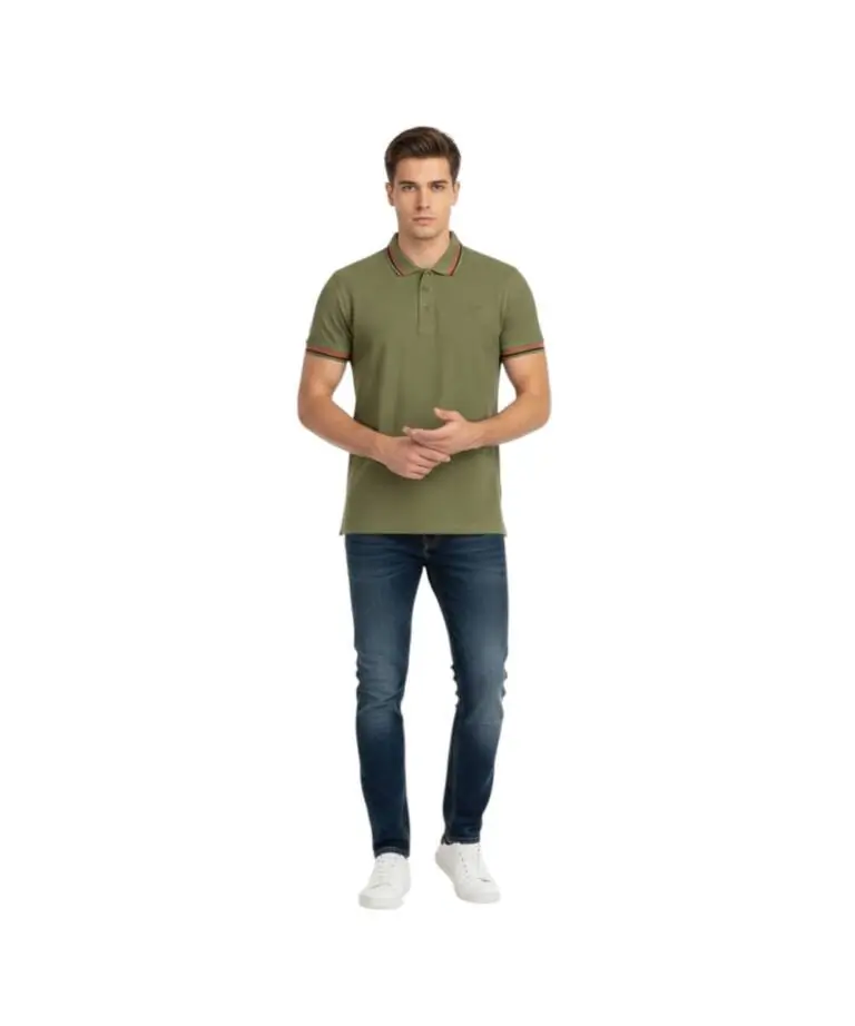 Cavalli Class - Ανδρική Μπλούζα Κοντομάνικη Polo Πικέ QXT64XKB002-04050 Πράσινο