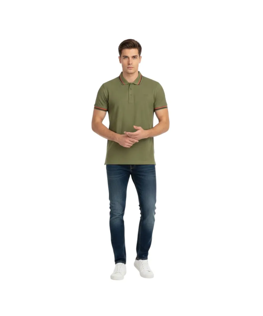Cavalli Class - Ανδρική Μπλούζα Κοντομάνικη Polo Πικέ QXT64XKB002-04050 Πράσινο