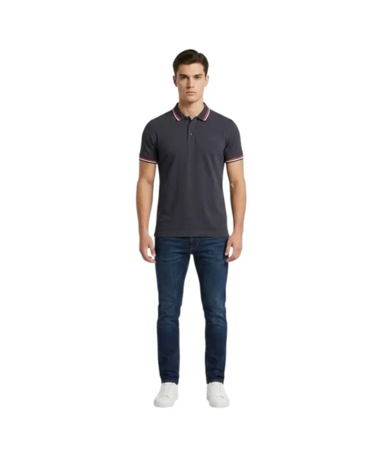 Cavalli Class - Ανδρική Μπλούζα Κοντομάνικη Polo Πικέ QXT64XKB002-04926 Μπλε Σκούρο