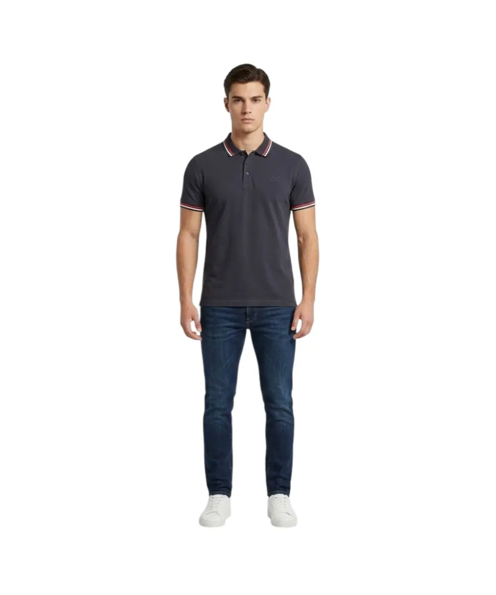 Cavalli Class - Ανδρική Μπλούζα Κοντομάνικη Polo Πικέ QXT64XKB002-04926 Μπλε Σκούρο