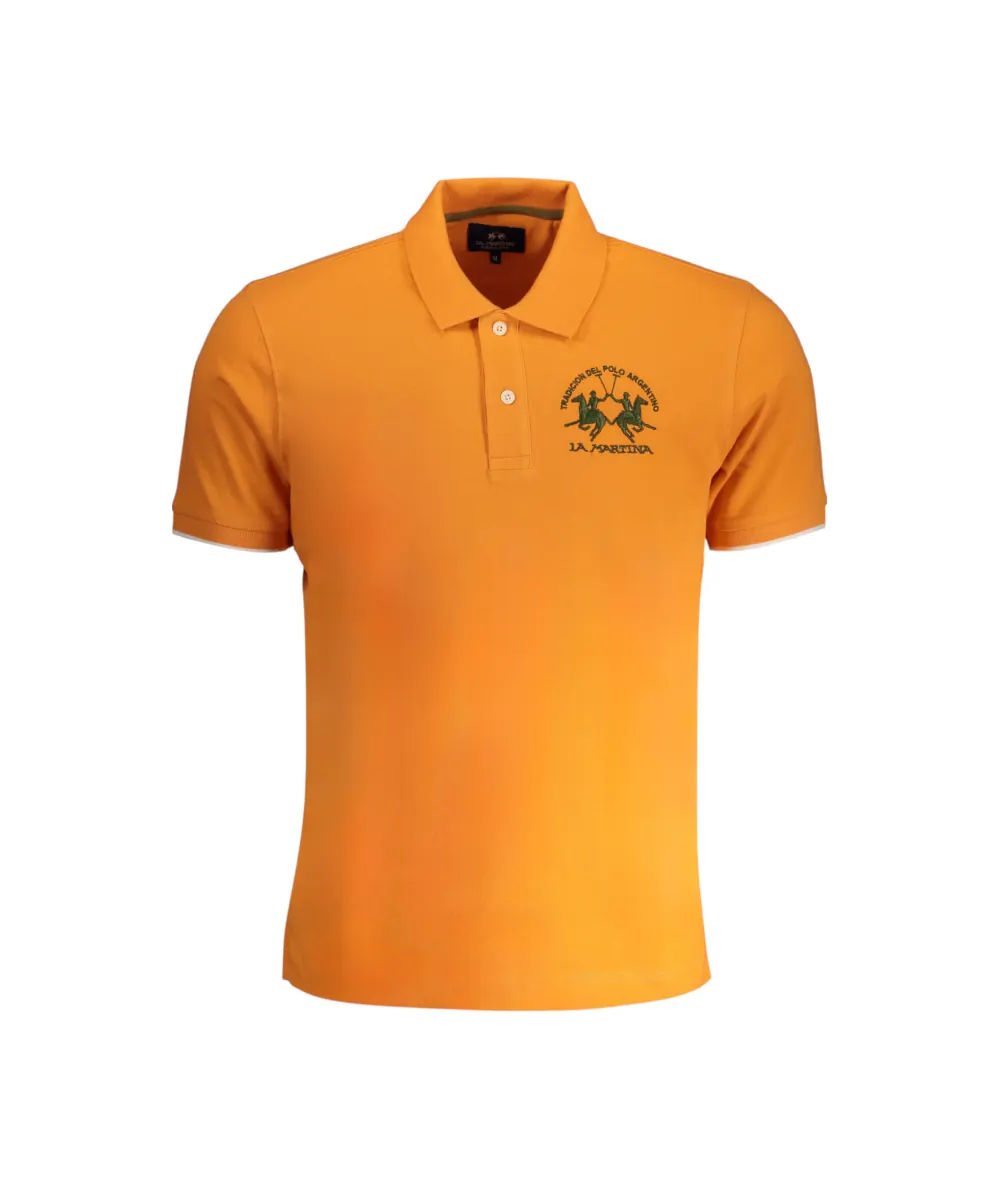 La Martina - Ανδρικό T-Shirt Polo YMP001-PK001-02163 Πορτοκαλί