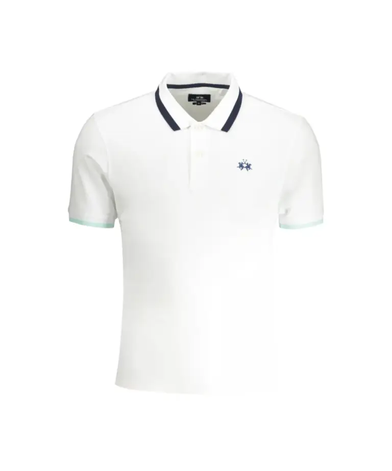La Martina - Ανδρικό T-Shirt Polo YMP006-PK001-00001 Λευκό