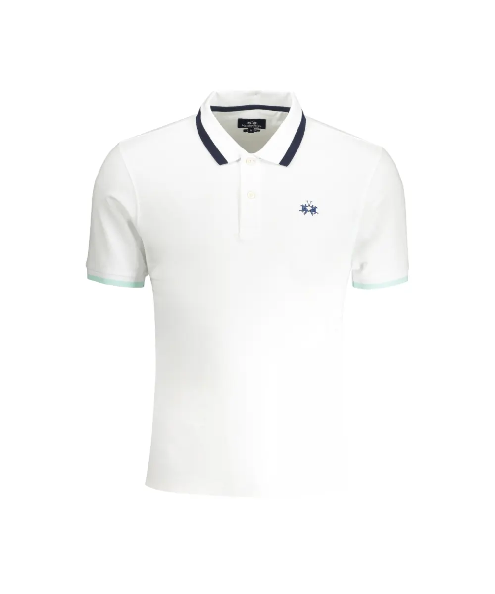 La Martina - Ανδρικό T-Shirt Polo YMP006-PK001-00001 Λευκό